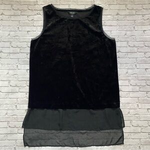Simply Vera Vera Wang Black Velvet Sleeveless Blouse